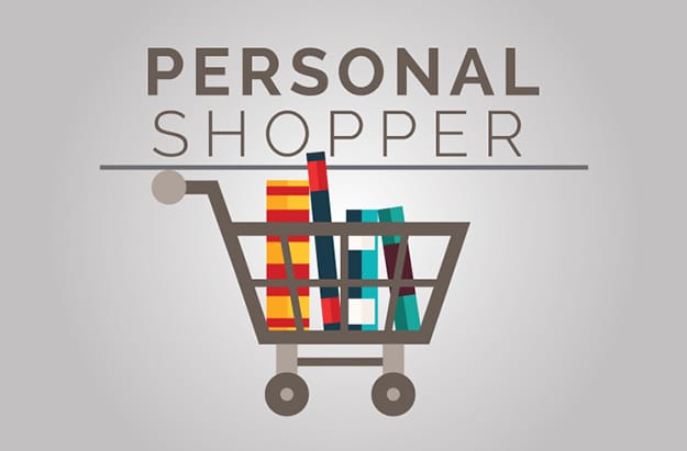 Personal Shopper Logo, Shopping Cart Filled with Items