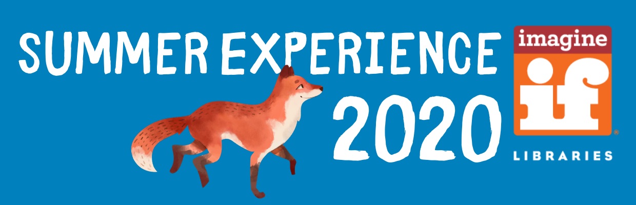 Summer Experience Banner, Fox with Blue Background